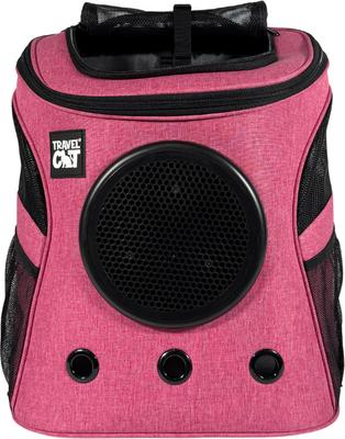Show full view: Travel Cat Fat Cat Airline Approved Bubble Backpack Cat Carrier, Deep Rose Pink slide 7 of 11