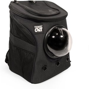 Travel Cat Fat Cat Airline Approved Bubble Backpack Cat Carrier, Charcoal