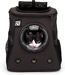 Travel Cat Fat Cat Airline Approved Bubble Backpack Cat Carrier, Charcoal