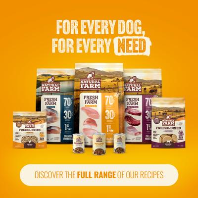 Show full view: Natural Farm Chicken Patties Grain-Free Freeze-Dried Dog Food, 14-oz bag slide 10 of 11