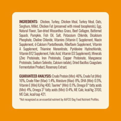 Show full view: Natural Farm Fresh Chicken Recipe with Collagen Dry Dog Food, 4-lb bag slide 10 of 11