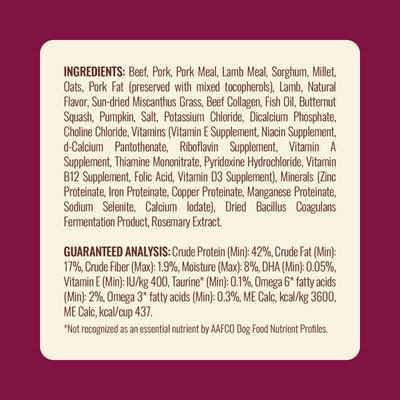 Show full view: Natural Farm Fresh Beef Recipe with Collagen Dry Dog Food, 22.5-lb bag slide 10 of 11