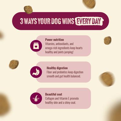 Show full view: Natural Farm Fresh Beef Recipe with Collagen Dry Dog Food, 22.5-lb bag slide 8 of 11