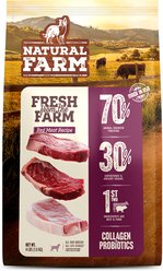 Natural Farm Fresh Beef Recipe with Collagen Dry Dog Food, 4-lb bag