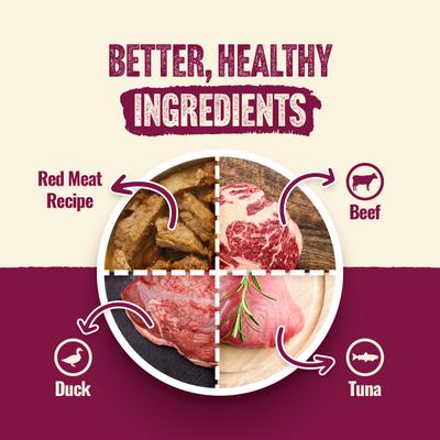 Show full view: Natural Farm Adult Grain-Free 95% Animal Ingredients Beef Recipe Canned Wet Dog Food, 12-oz can, case of 12 slide 4 of 10