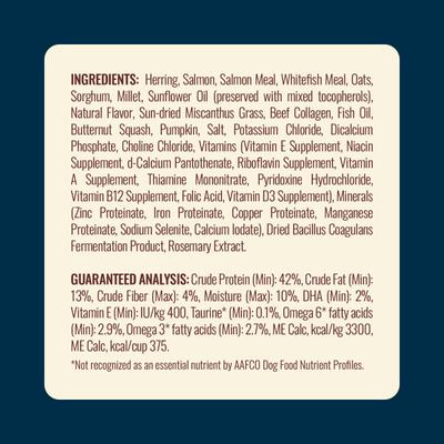 Show full view: Natural Farm Fresh Salmon Recipe with Collagen Dry Dog Food, 4-lb bag slide 10 of 11