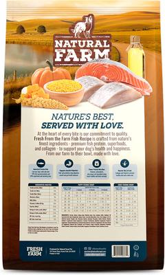 Show full view: Natural Farm Fresh Salmon Recipe with Collagen Dry Dog Food, 22.5-lb bag slide 3 of 11