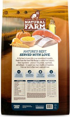Show full view: Natural Farm Fresh Salmon Recipe with Collagen Dry Dog Food, 4-lb bag slide 3 of 11