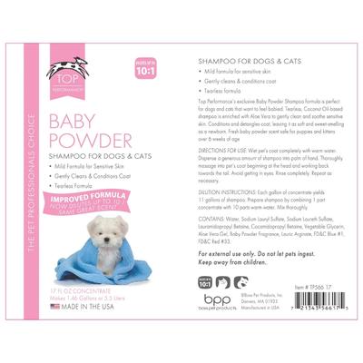 Show full view: Top Performance Baby Powder Dog & Cat Shampoo, 17-fl oz bottle slide 2 of 3