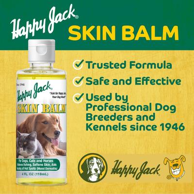 Show full view: Happy Jack Skin Balm for Dogs, Cats & Horses, 4-fl oz bottle slide 7 of 11