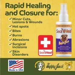 Happy Jack Seal 'N Heal Liquid Bandage Spray for Dogs & Cats, 4-fl oz bottle slide 2 of 9