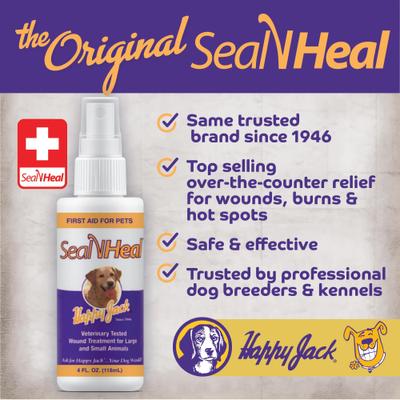 Show full view: Happy Jack Seal 'N Heal Liquid Bandage Spray for Dogs & Cats, 4-fl oz bottle slide 8 of 11