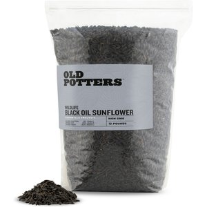 Old Potters Co. Black Oil Sunflower Seeds Wild Bird Food, 12-lb bag