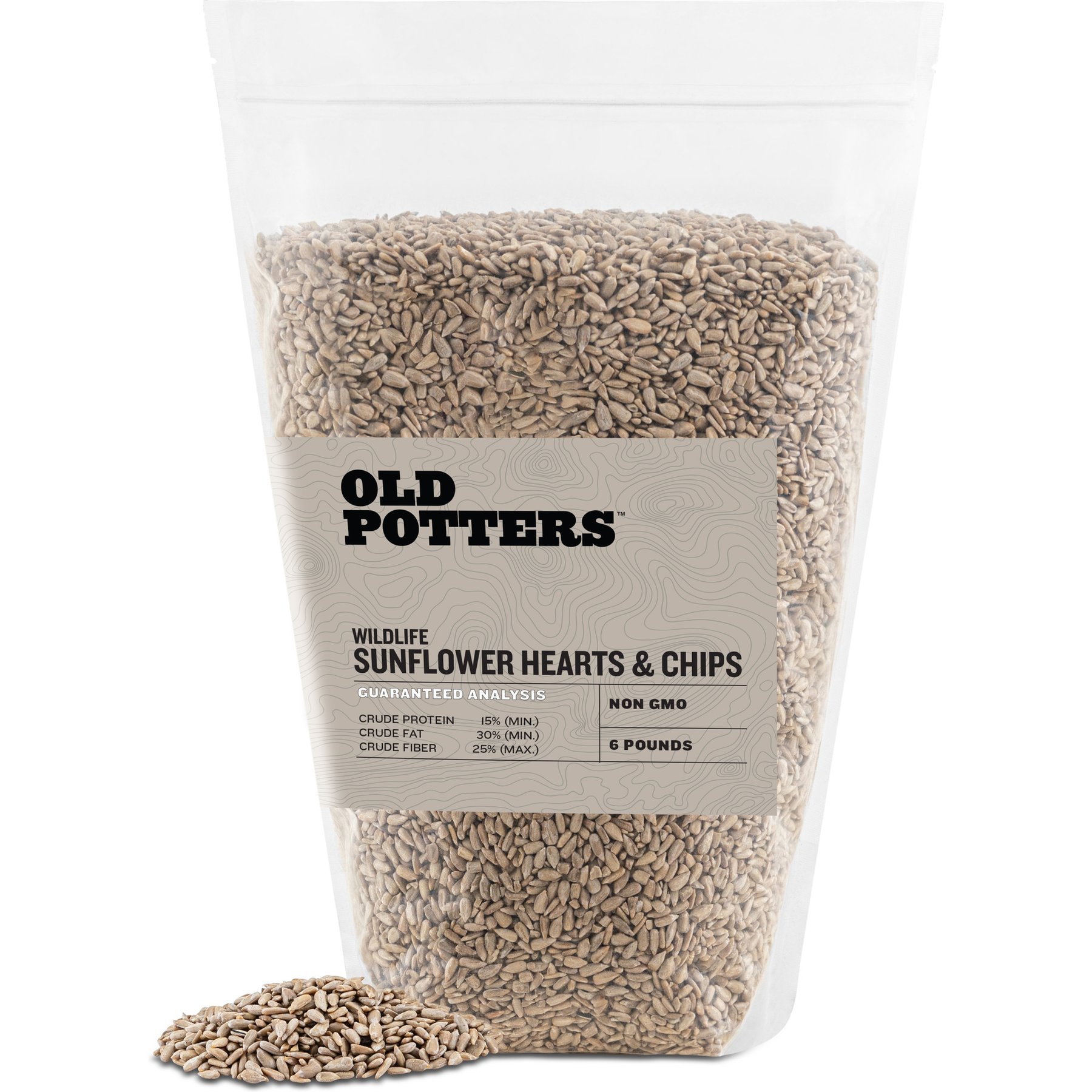 Old Potters Co. Wildlife Sunflower Hearts & Chips Wild Bird Food, 6-lb bag
