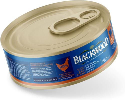 Show full view: Blackwood Chicken & Salmon with Pumpkin Recipe Grain-Free Wet Cat Food, 3-oz can, case of 12 slide 3 of 9