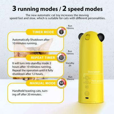 Show full view: Luckylala lnteractive Electronic Laser Cat Toy, Yellow slide 4 of 8