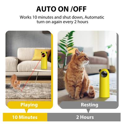 Show full view: Luckylala lnteractive Electronic Laser Cat Toy, Yellow slide 2 of 8