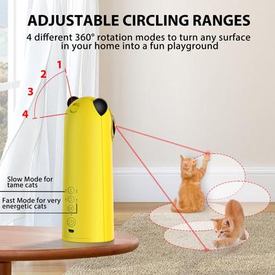 Show full view: Luckylala lnteractive Electronic Laser Cat Toy, Yellow slide 3 of 8