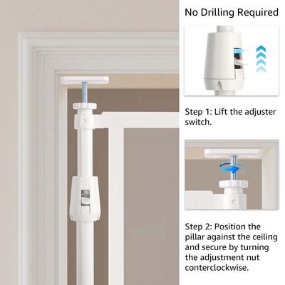 Show full view: Unipaws Extra Tall Transparent Plastic Dog & Cat Gate, White, 75-in slide 3 of 7