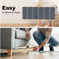 TIMHAKA 40-in Non-Slip Carpet Wooden Dog Ramp for Cars, Grey, 40.2 x 15.8 x 2.36-in slide 2 of 7