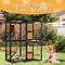 Show in main carousel: TIMHAKA 4 Tier Catio Outdoor Cat Enclosure with 4 Wheels, Black/Yellow, 24.4 x 23.4 x 62.6-in slide 7 of 7