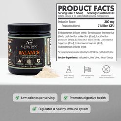 Alpha Dog Nutrition Balance Probiotic Beef Flavor Powder Supplement for Dogs, 2.1-oz jar slide 2 of 9