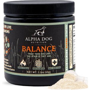 Alpha Dog Nutrition Balance Probiotic Beef Flavor Powder Supplement for Dogs, 2.1-oz jar