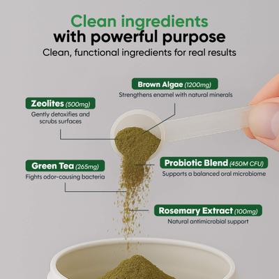 Show full view: Alpha Dog Nutrition Teeth Cleaning Powder Dental Supplement for Dogs, 4.6-oz jar slide 4 of 10