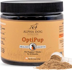 Alpha Dog Nutrition OptiPup All-in-1 Multivitamin Beef Flavor Powder Supplement for Puppies, 5.4-oz jar
