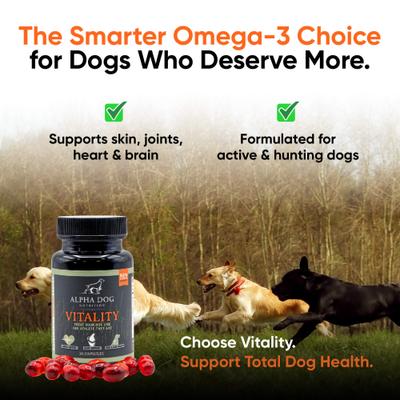 Show full view: Alpha Dog Nutrition Vitality Krill Oil Supplement for Dogs, 30 count slide 8 of 10