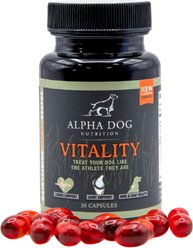 Alpha Dog Nutrition Vitality Krill Oil Supplement for Dogs, 30 count