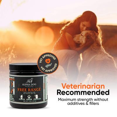Show full view: Alpha Dog Nutrition Free Range Joint Health Enhancer Powder Supplement for Dogs, 3.9-oz jar slide 10 of 10