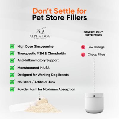 Show full view: Alpha Dog Nutrition Free Range Joint Health Enhancer Powder Supplement for Dogs, 3.9-oz jar slide 6 of 10