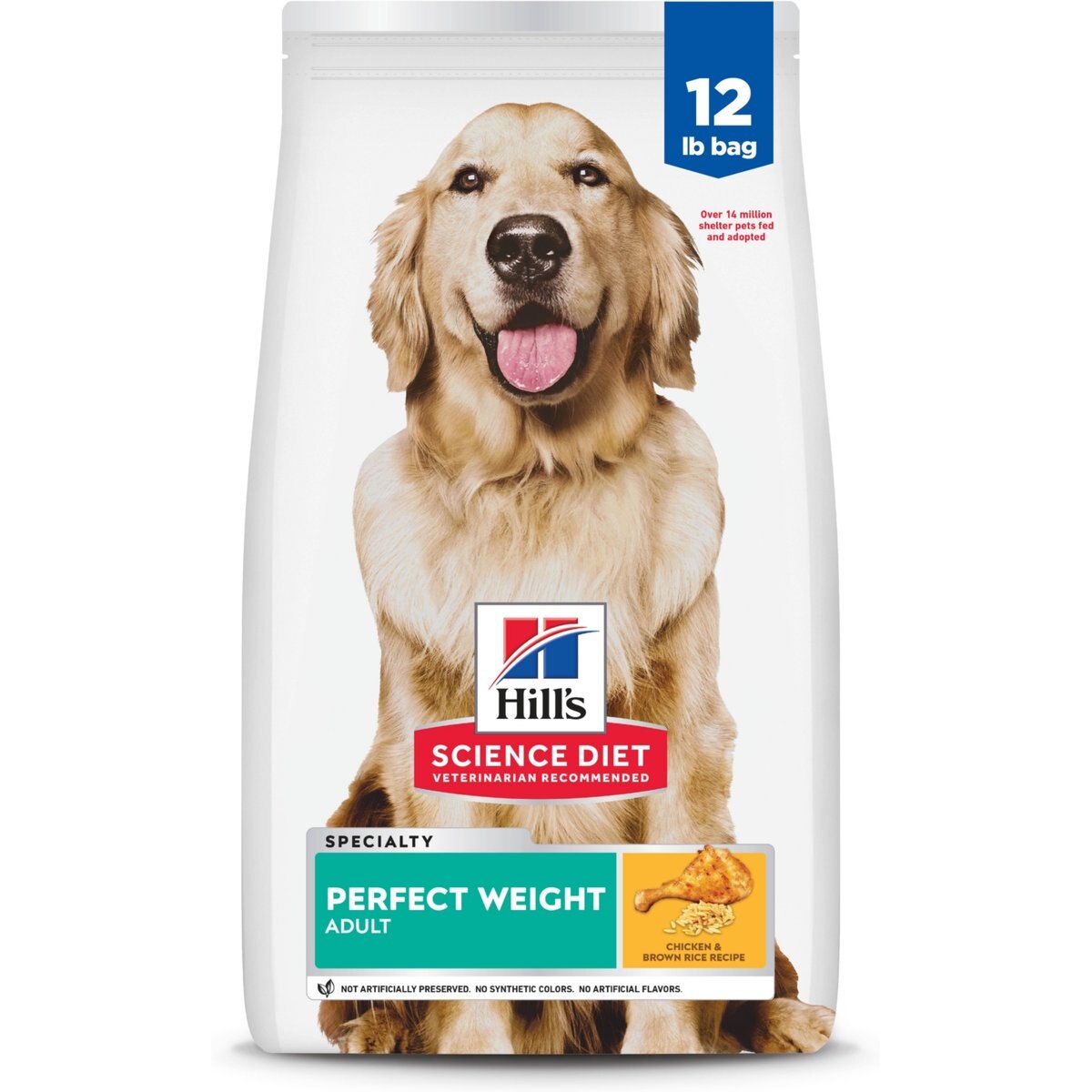 Hill's Science Diet Adult Perfect Weight Management Chicken Recipe Dry Dog Food, 12-lb bag