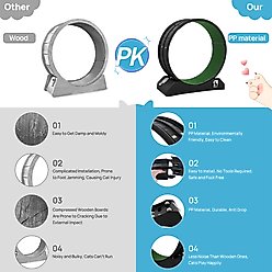 RYPetmia Indoor Cat Exercise Wheel with Interactive Toy, Black, 31.5 x 13.4 x 33.5-in slide 2 of 9