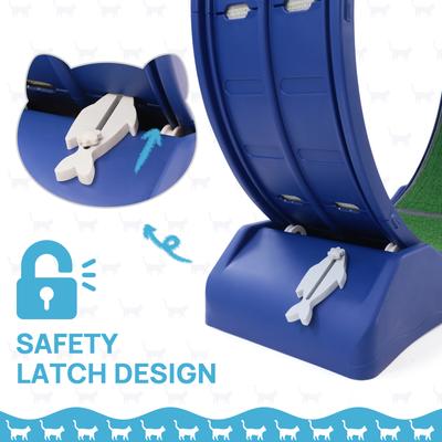 Show full view: RYPetmia Indoor Cat Exercise Wheel with Interactive Toy, Purple, 31.5 x 13.4 x 33.5-in slide 9 of 10