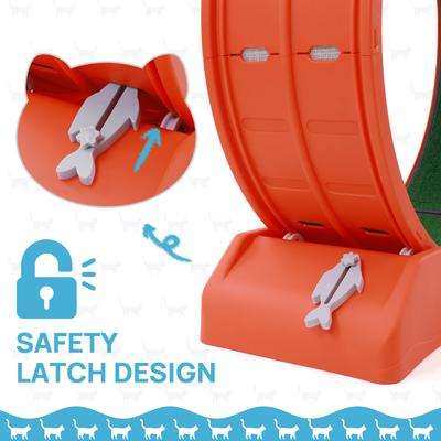Show full view: RYPetmia Indoor Cat Exercise Wheel with Interactive Toy, Orange, 31.5 x 13.4 x 33.5-in slide 7 of 11