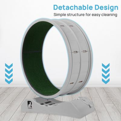 Show full view: RYPetmia Indoor Cat Exercise Wheel with Interactive Toy, Grey, 38.5 x 14.5 x 40.6-in slide 3 of 8