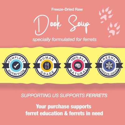 Show full view: The Pampered Ferret Dook Soup Complete Freeze-Dried Raw Ferret Food, 4-oz bag slide 5 of 7