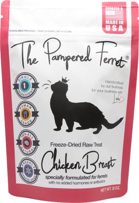 Show full view: The Pampered Ferret Freeze-Dried Raw Chicken Breast Ferret Treats, 2-oz bag slide 2 of 10