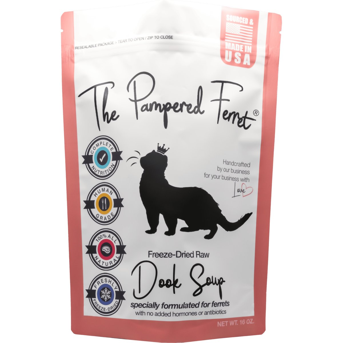 The Pampered Ferret Dook Soup Complete Freeze-Dried Raw Ferret Food, 16-oz bag