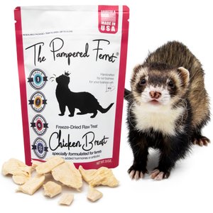 The Pampered Ferret Freeze-Dried Raw Chicken Breast Ferret Treats, 2-oz bag