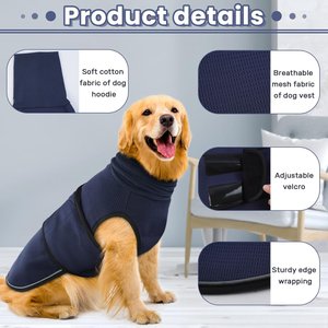 NANAKI Anxiety Calming Dog Hoodie, Blue, XXX-Large