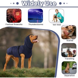 NANAKI Anxiety Calming Dog Hoodie, Blue, XXX-Large