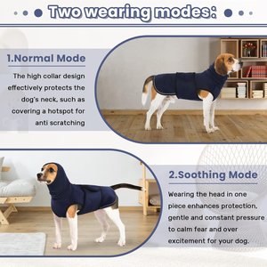 NANAKI Anxiety Calming Dog Hoodie, Blue, XXX-Large