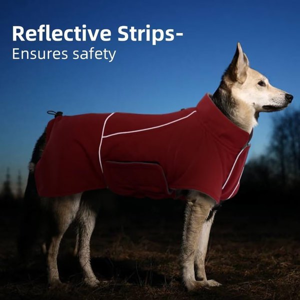 Show full view: NANAKI Waterproof Dog Jacket, Red, XXXX-Large slide 5 of 10