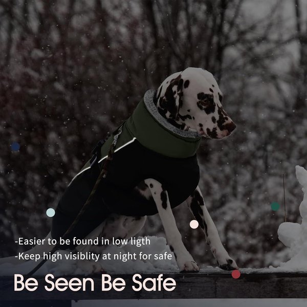 Show full view: NANAKI Waterproof Dog Coat, Army Green, Small slide 5 of 8