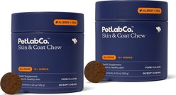 PetLab Co. Pork Flavored Soft Chew Skin & Coat Supplement for Dogs, 60 count bundle