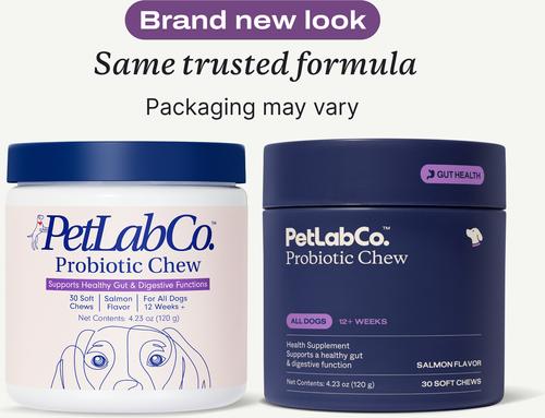 Show full view: PetLab Co. Probiotic Salmon Flavored Soft Chew Digestive Supplement for Dogs, 30 count slide 3 of 10