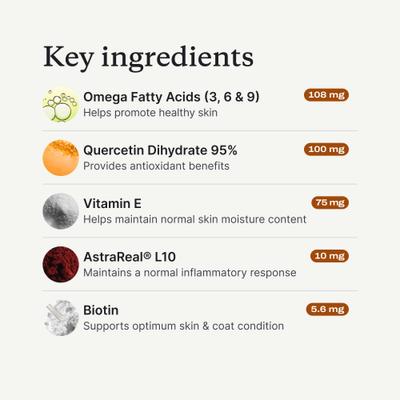 Show full view: PetLab Co. Itch Relief Chew Pro Salmon Flavored Soft Chew Skin & Allergy Supplement for Dogs, 30 count, 30 count, bundle of 2 slide 7 of 10